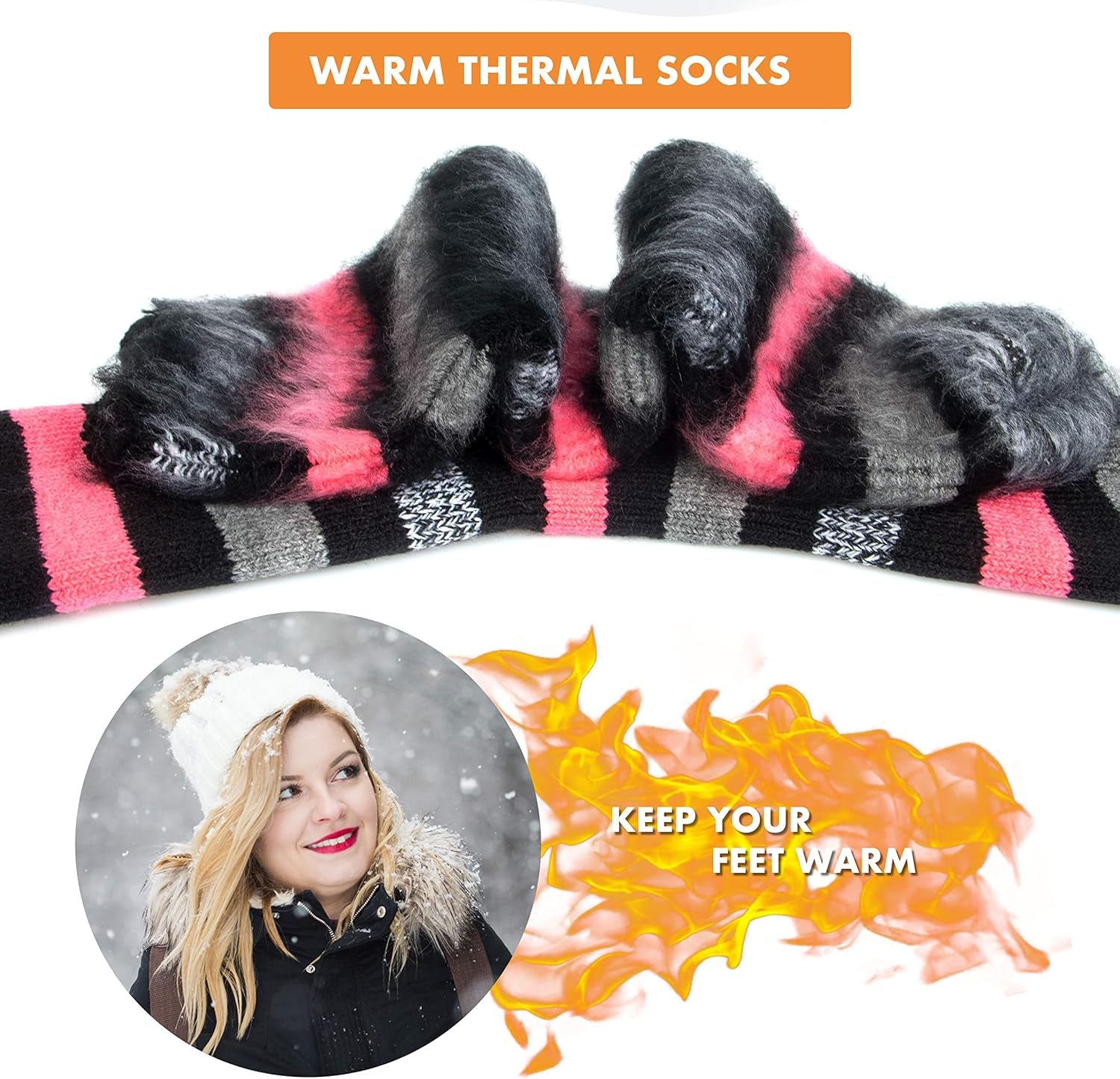 Thermal Socks for Women, Winter Warm Cold Weather Socks for Workout & Outdoor Activities