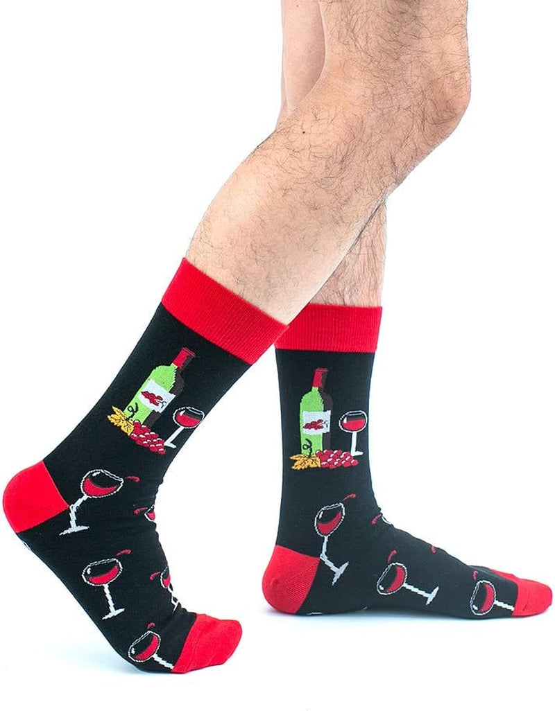 Men'S Fun Dress Socks-Colorful Funny Novelty Crew Socks Pack,Art Socks